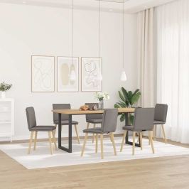 Sillas de comedor 6 unidades de tela gris taupe