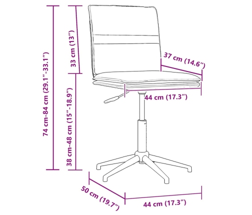 Sillas de comedor 4 unidades terciopelo crema