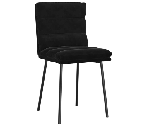 Silla de comedor 6 unidades terciopelo negro