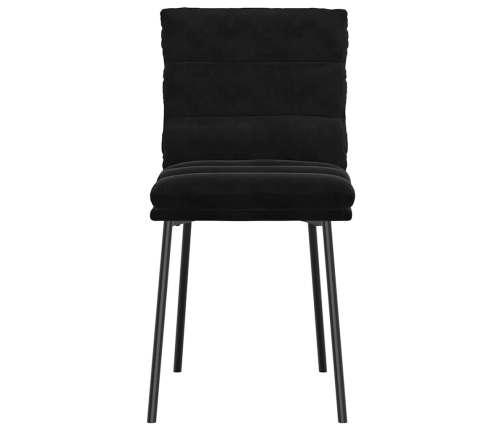 Silla de comedor 6 unidades terciopelo negro