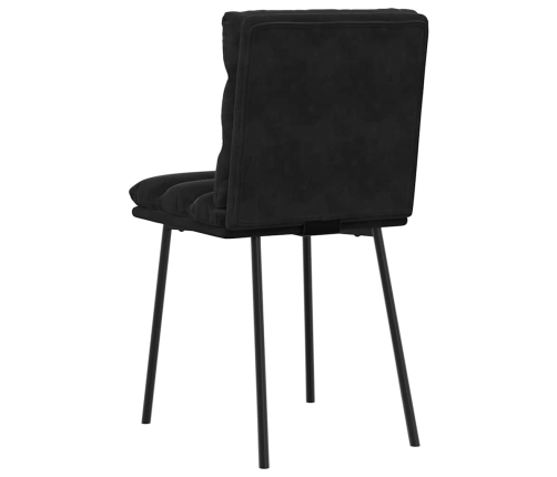 Silla de comedor 6 unidades terciopelo negro