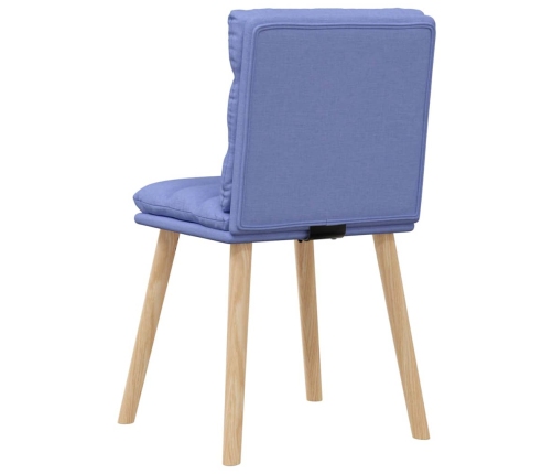 Sillas de comedor 6 uds tela azul jeans