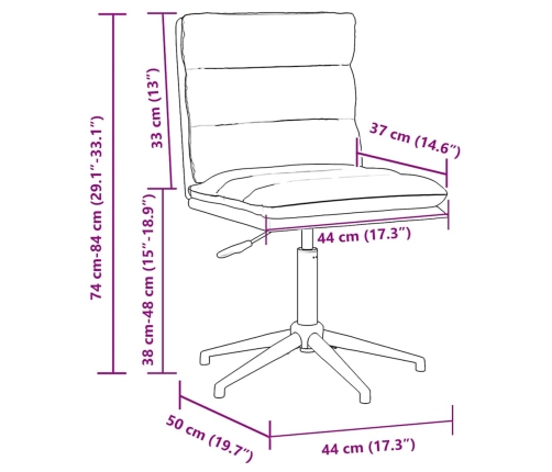 Sillas de comedor 4 unidades cuero sintético gris