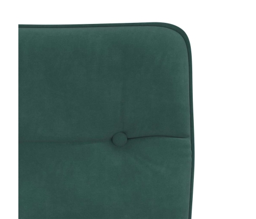 Sillas de comedor 6 unidades terciopelo verde oscuro