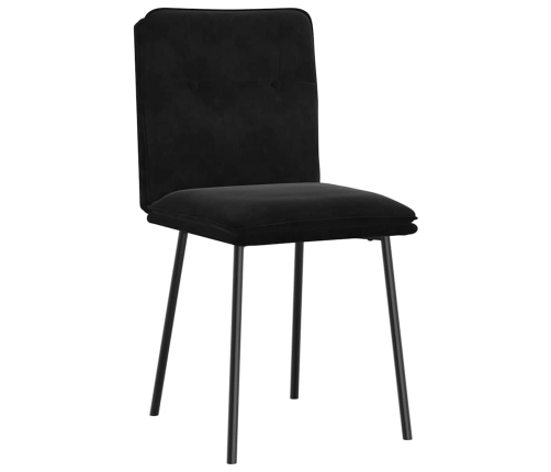 Silla de comedor 6 unidades terciopelo negro