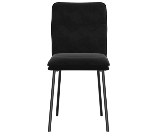 Silla de comedor 6 unidades terciopelo negro