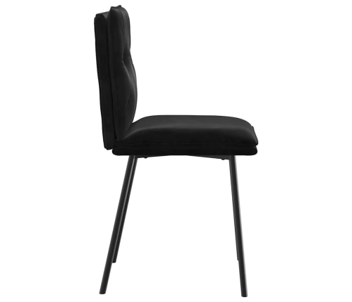 Silla de comedor 6 unidades terciopelo negro