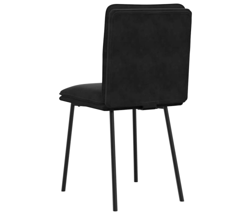 Silla de comedor 6 unidades terciopelo negro