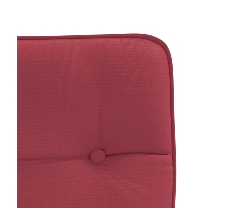 Sillas comedor 4 unidades cuero sintético rojo tinto