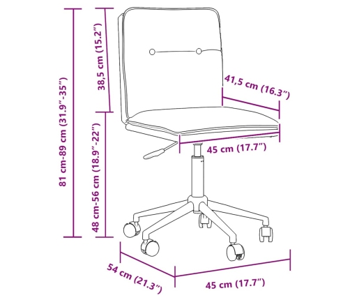 Sillas de comedor 6 unidades cuero sintético gris