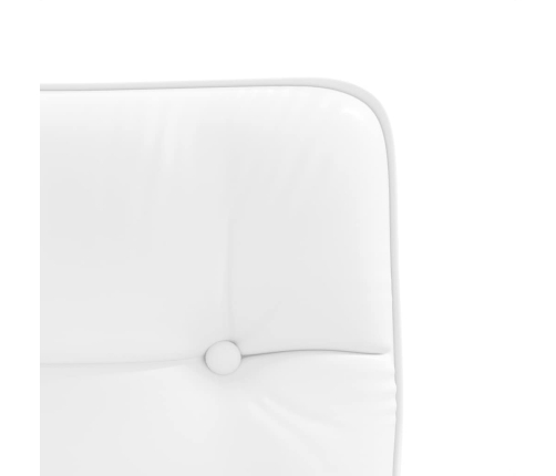 Sillas de comedor 6 uds cuero sintético blanco