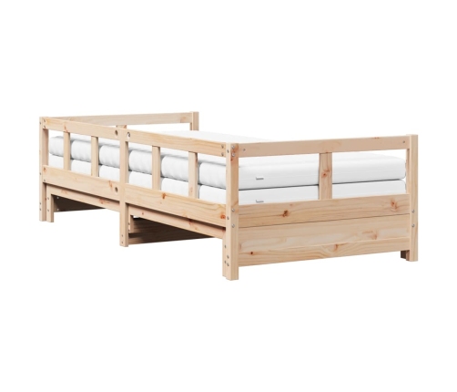 Sofá cama nido con colchones madera maciza de pino 90x190 cm