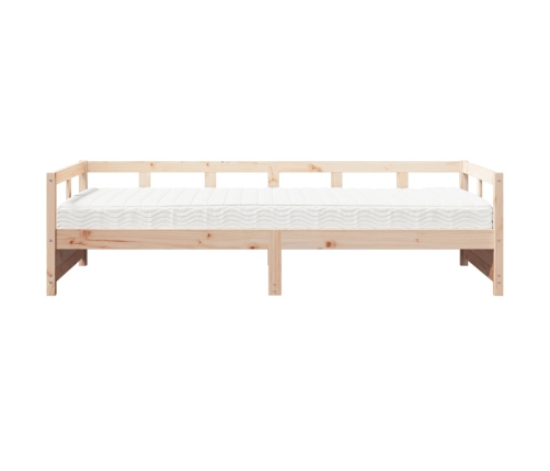 Sofá cama con colchón madera maciza de pino 80x200 cm