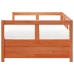Sofá cama con colchón madera maciza pino marrón cera 90x200 cm