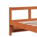 Sofá cama con colchón madera maciza pino marrón cera 90x200 cm