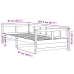 Sofá cama con colchón madera maciza pino marrón cera 90x200 cm