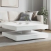 Mesa de centro giratoria 360 grados blanco 90x90x34,5 cm