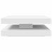 Mesa de centro giratoria 360 grados blanco 90x90x34,5 cm