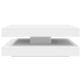 Mesa de centro giratoria 360 grados blanco 90x90x34,5 cm