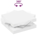 Mesa de centro giratoria 360 grados blanco 90x90x34,5 cm