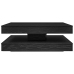 Mesa de centro giratoria 360 grados roble negro 90x90x34,5 cm