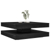 Mesa de centro giratoria 360 grados roble negro 90x90x34,5 cm