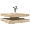 Mesa de centro giratoria 360 grados roble sonoma 90x90x34,5 cm