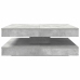 Mesa de centro giratoria 360 grados gris hormigón 90x90x34,5 cm