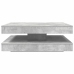 Mesa de centro giratoria 360 grados gris hormigón 90x90x34,5 cm