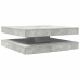 Mesa de centro giratoria 360 grados gris hormigón 90x90x34,5 cm