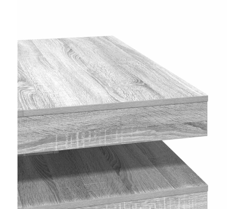 Mesa de centro giratoria 360 grados gris Sonoma 90x90x34,5 cm