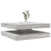 Mesa de centro giratoria 360 grados gris Sonoma 90x90x34,5 cm