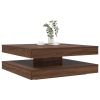 Mesa de centro giratoria 360 grados roble marrón 90x90x34,5 cm