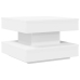 Mesa de centro giratoria 360 grados blanco 50x50x34,5 cm