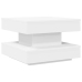 Mesa de centro giratoria 360 grados blanco 50x50x34,5 cm