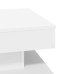 Mesa de centro giratoria 360 grados blanco 50x50x34,5 cm