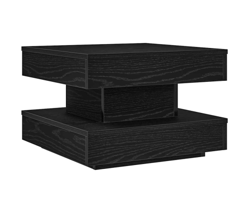 Mesa de centro giratoria 360 grados negro 50x50x34,5 cm