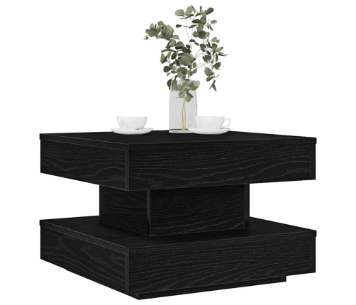 Mesa de centro giratoria 360 grados negro 50x50x34,5 cm