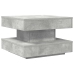 Mesa de centro giratoria 360 grados gris hormigón 50x50x34,5 cm