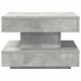 Mesa de centro giratoria 360 grados gris hormigón 50x50x34,5 cm