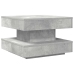 Mesa de centro giratoria 360 grados gris hormigón 50x50x34,5 cm