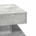 Mesa de centro giratoria 360 grados gris hormigón 50x50x34,5 cm