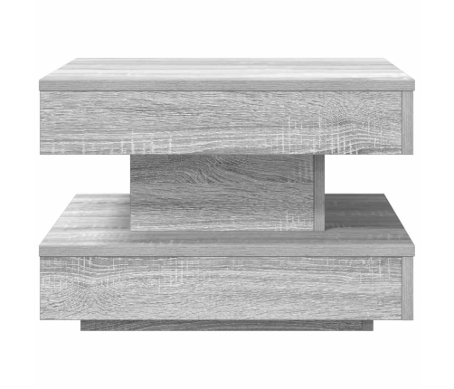 Mesa de centro giratoria 360 grados gris Sonoma 50x50x34,5 cm