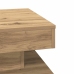 Mesa de centro giratoria 360 grados roble artisan 50x50x34,5 cm