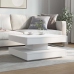 Mesa de centro giratoria 360 grados blanco 70x70x34,5 cm