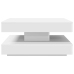 Mesa de centro giratoria 360 grados blanco 70x70x34,5 cm