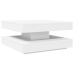 Mesa de centro giratoria 360 grados blanco 70x70x34,5 cm