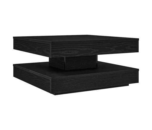 Mesa de centro giratoria 360 grados negro 70x70x34,5 cm