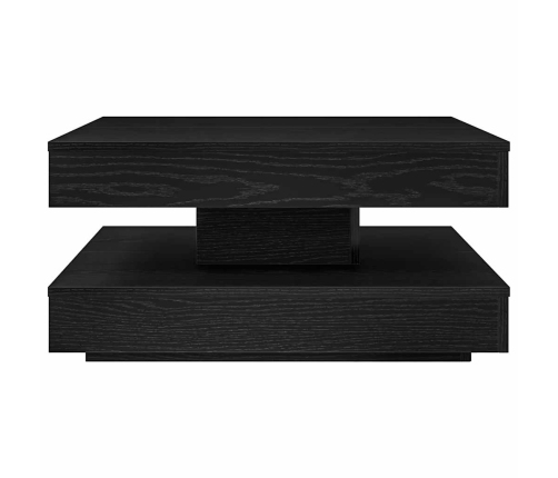 Mesa de centro giratoria 360 grados negro 70x70x34,5 cm