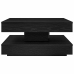 Mesa de centro giratoria 360 grados negro 70x70x34,5 cm